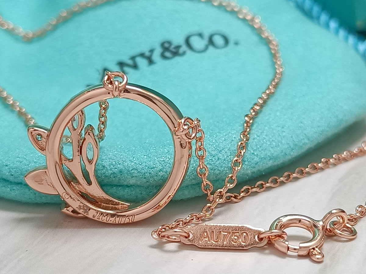 [Stellar jewels]DIAMOND VINE CIRCLE PENDANT PLATINUM NECKLACE