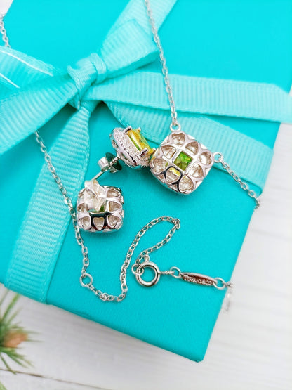 [Stellar jewels]SPARKLERS CITRINE GEMSTONE PENDANT NECKLACE STERLING SILVER