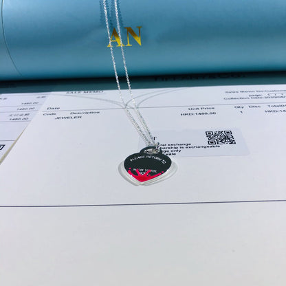 [Stellar jewels]COLOUR HEART SPLASH TAG NECKLACE