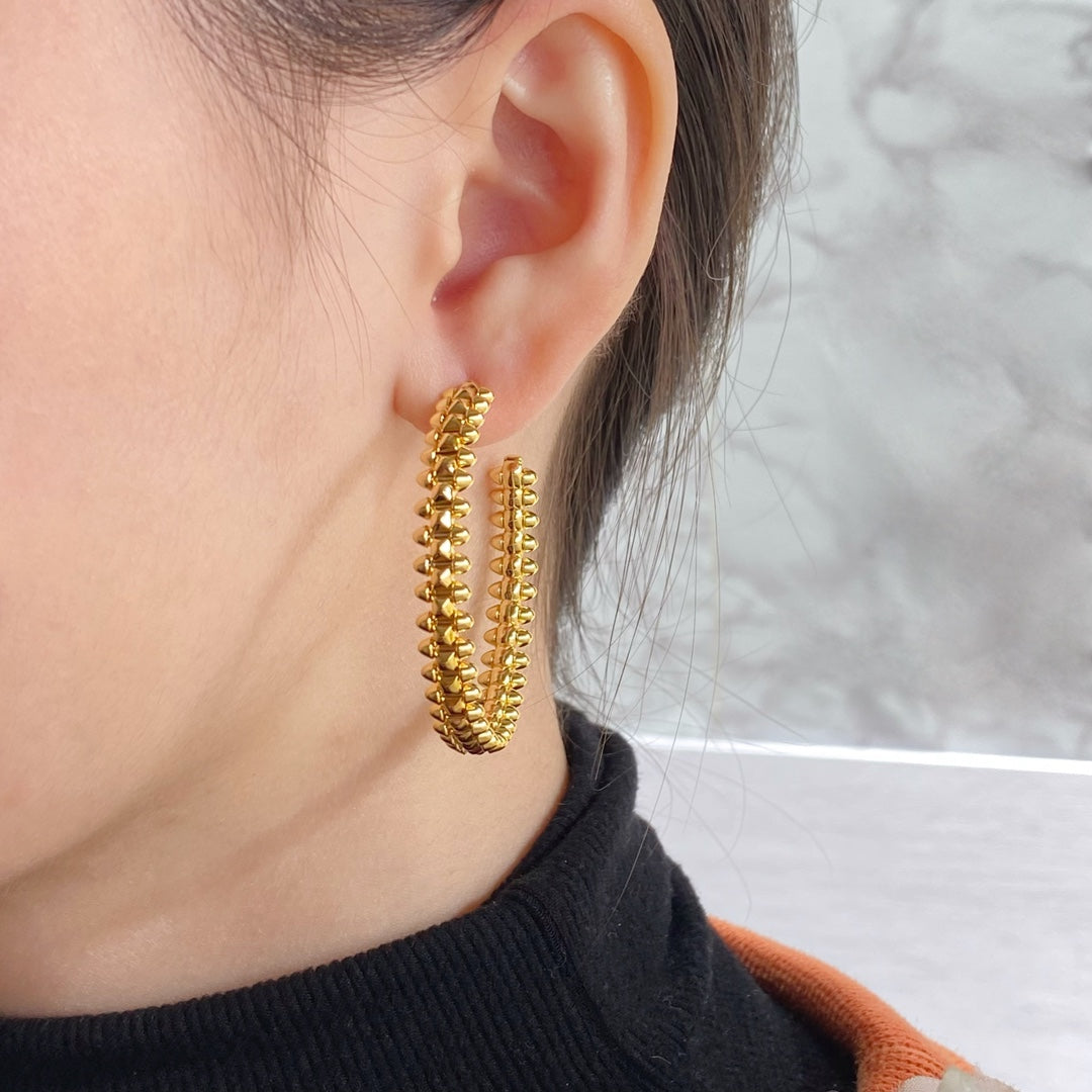 [Stellar Jewelry]CLASH LARGE HOOP EARRINGS