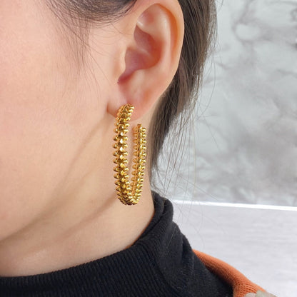 [Stellar Jewelry]CLASH LARGE HOOP EARRINGS