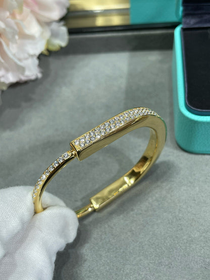 [Stellar jewels]LOCK BRACELET DIAMOND PAVED