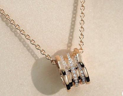 [Stellar Jewelry]ZERO 1 PINK GOLD DIAMOND NECKLACE