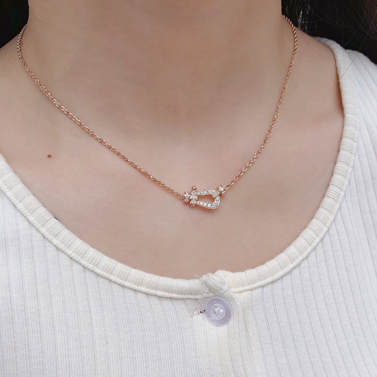 [Stellar Jewelry]FORCE 10 PINK GOLD DIAMOND NECKLACE