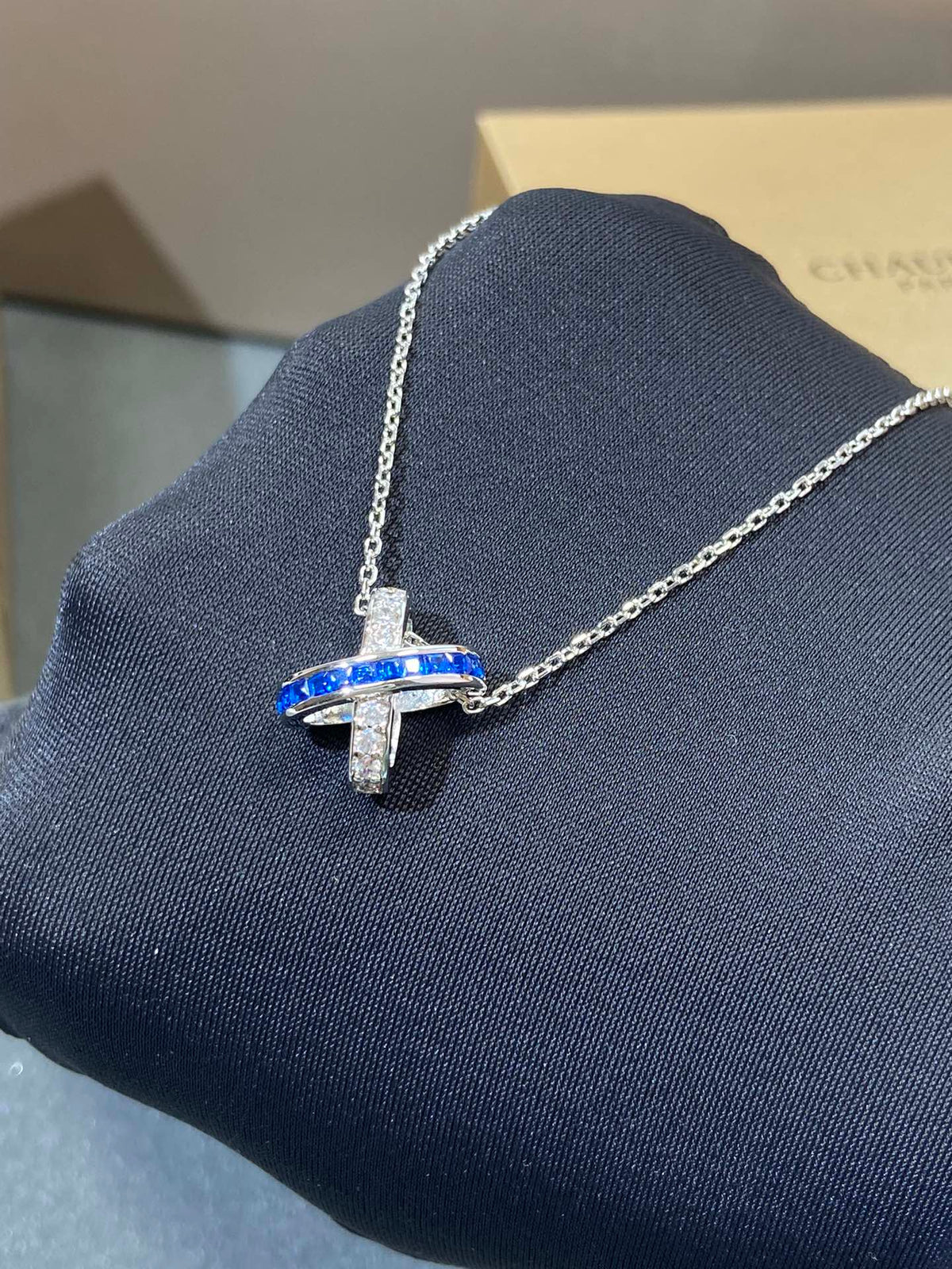 [Stellar Jewelry]LIENS DIAMOND SILVER NECKLACE