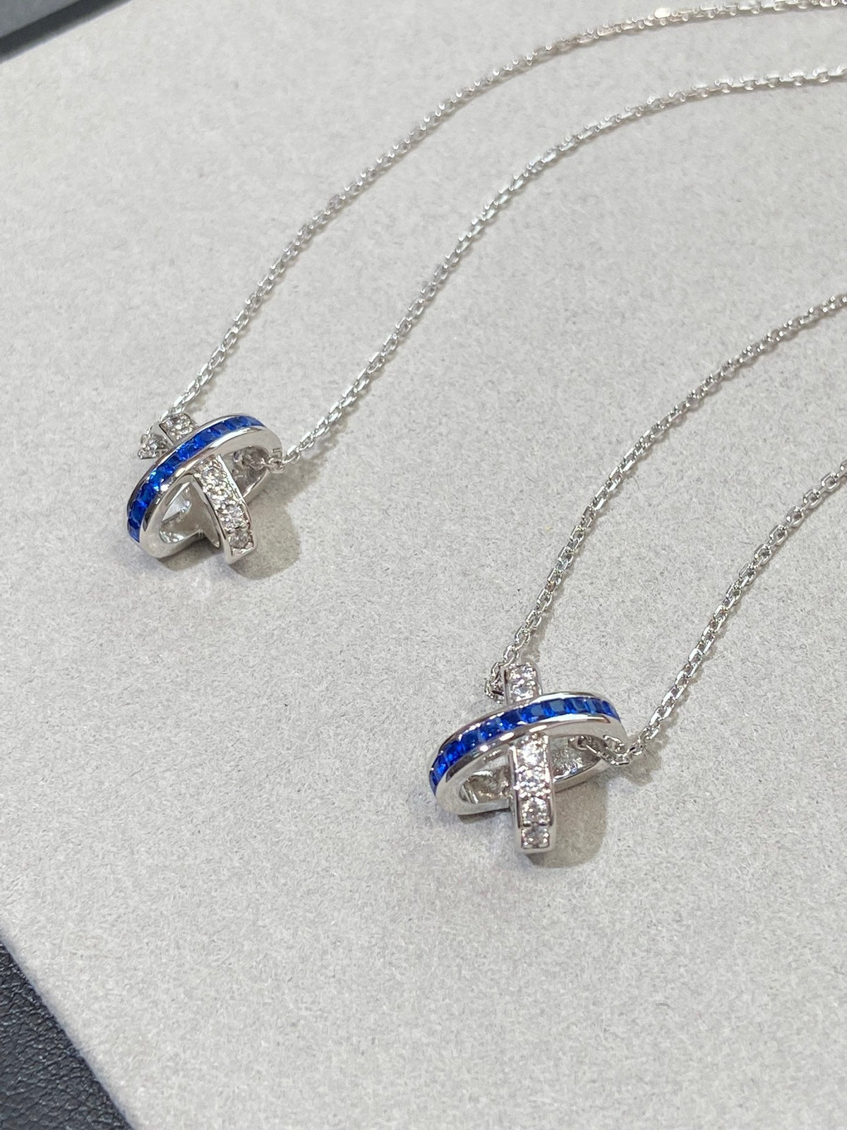 [Stellar Jewelry]LIENS DIAMOND SILVER NECKLACE