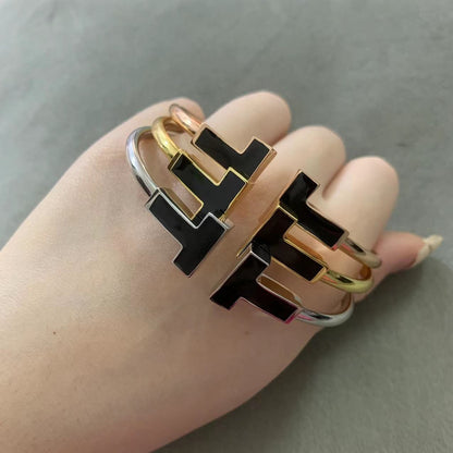 [Stellar jewels]T WIDE ONYX OPEN BRACELET