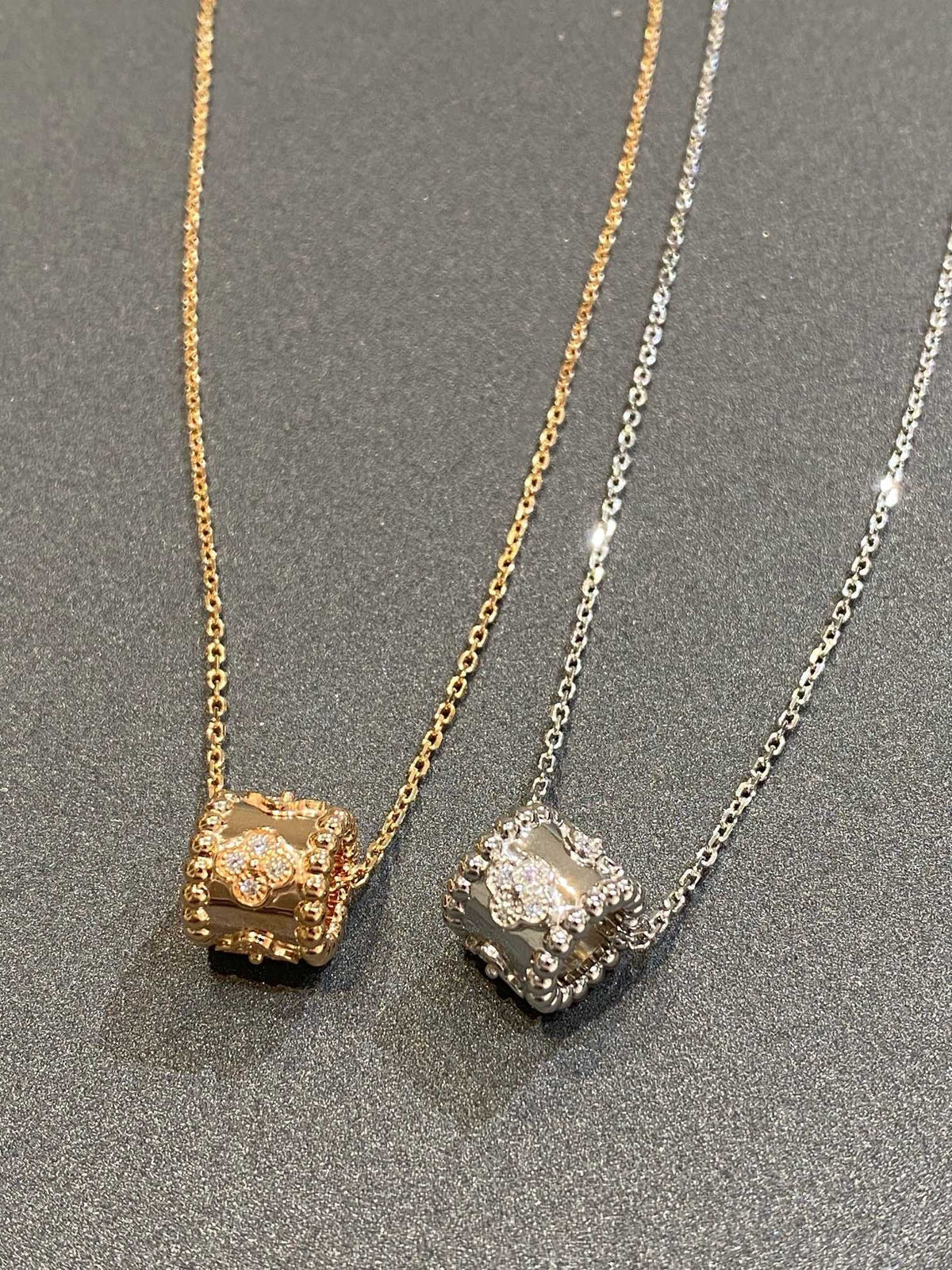 [Stellar Jewelry]PERLEE PEDANT SIVLER DIAMOND NECKLACE