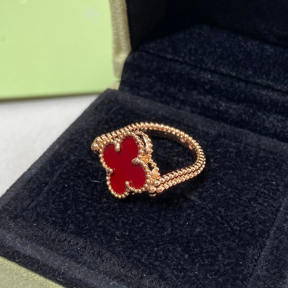 [Stellar Jewelry]CLOVER RIVERSIBLE ROSE GOLD RING