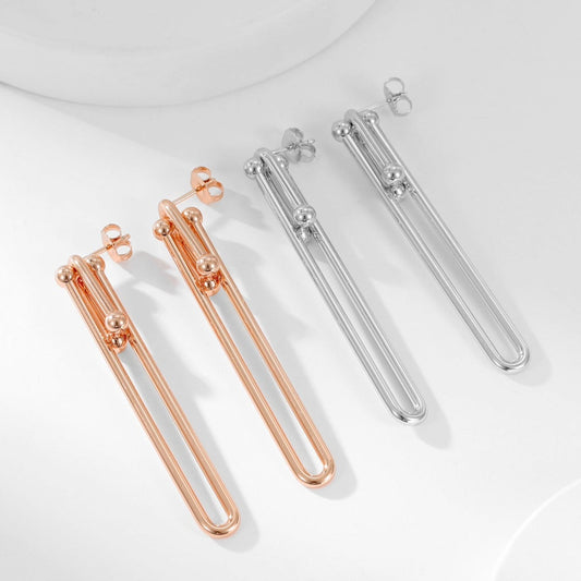 [Stellar jewels]HARDWEAR LONG DROP EARRINGS
