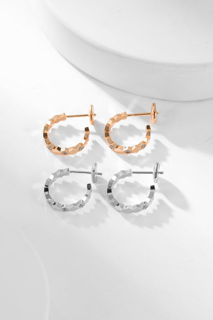 [Stellar Jewelry]BEE LOVE DIAMOND HOOP EARRINGS