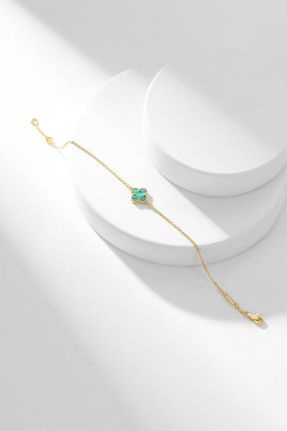[Stellar Jewelry]CLOVER BRACELET MALACHITE 1 MOTIF