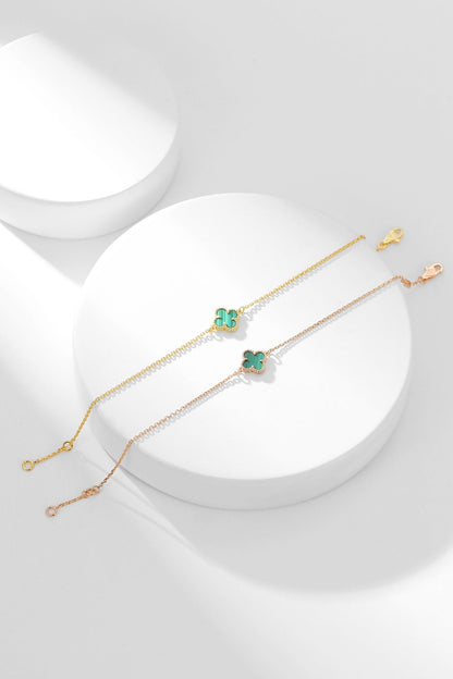[Stellar Jewelry]CLOVER BRACELET MALACHITE 1 MOTIF