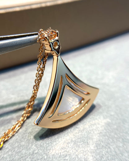 [Stellar Jewelry]DREAM MOP DIAMOND PAVED PINK GOLD NECKLACE