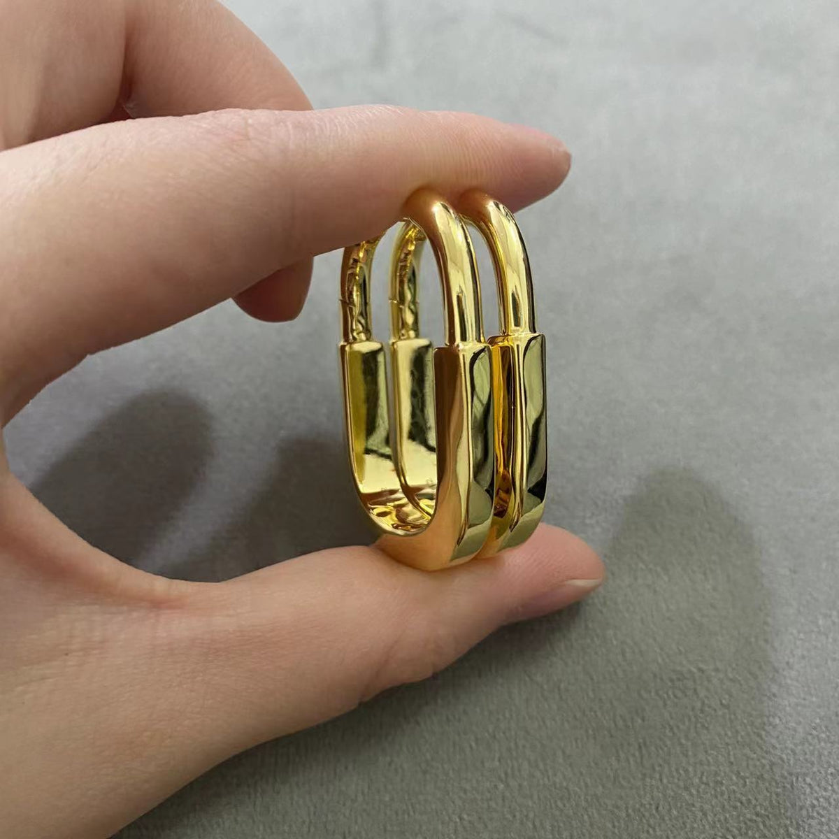 [Stellar jewels]LOCK MEDIUM EARRINGS