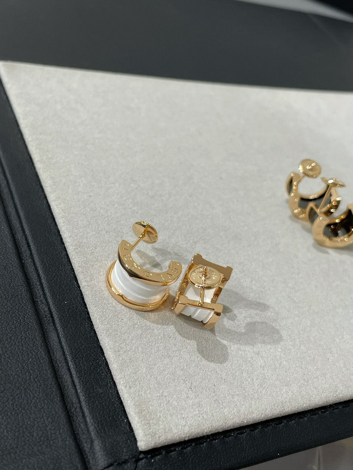 [Stellar Jewelry]ZERO 1 PINK GOLD CERAMIC EARRINGS