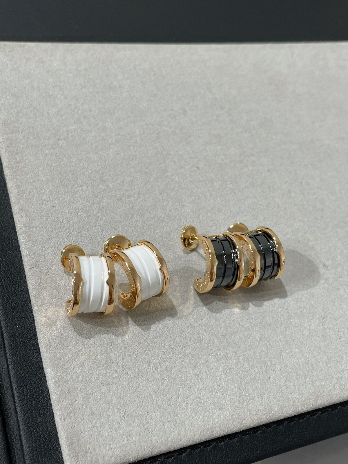 [Stellar Jewelry]ZERO 1 PINK GOLD CERAMIC EARRINGS