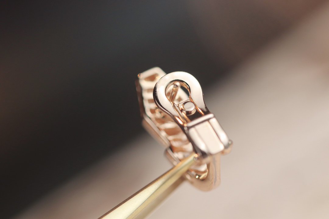 [Stellar Jewelry]SERPENT PINK GOLD DIAMOND EARRINGS