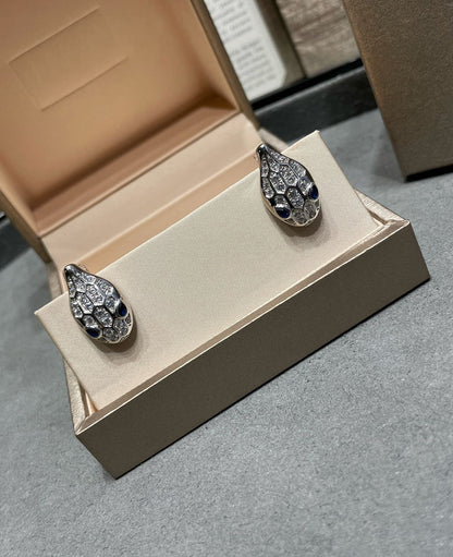 [Stellar Jewelry]SERPENT DIAMOND STUD EARRINGS