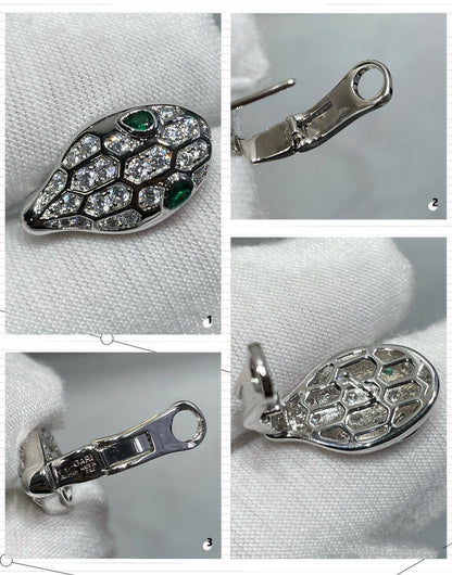 [Stellar Jewelry]SERPENT DIAMOND STUD EARRINGS