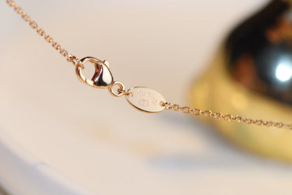 [Stellar Jewelry]JEUX MALACHITE 1 DIAMOND PINK GOLD NECKLACE