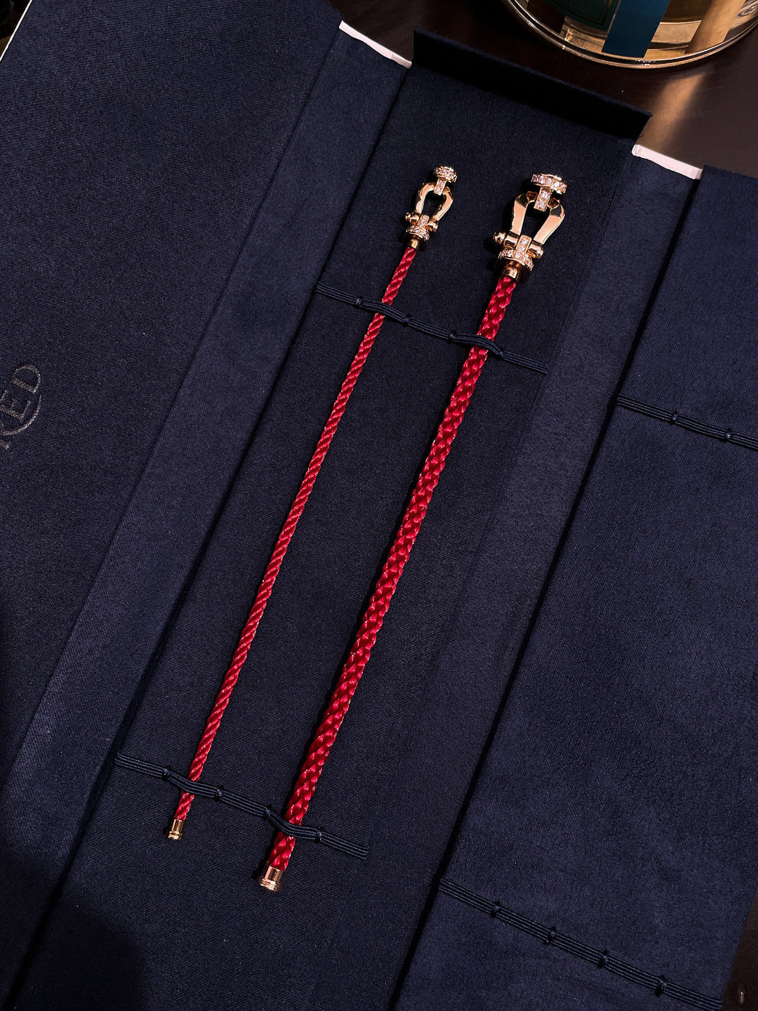 [Stellar Jewelry]FORCE 10 HALF DIAMOND PINK GOLD RED CORDERI LARGE AND MEDIUM MODEL