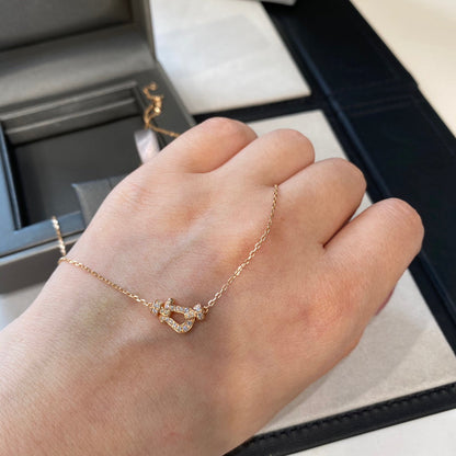 [Stellar Jewelry]FORCE 10 DIAMOND PINK GOLD NECKLACE MINI MODEL