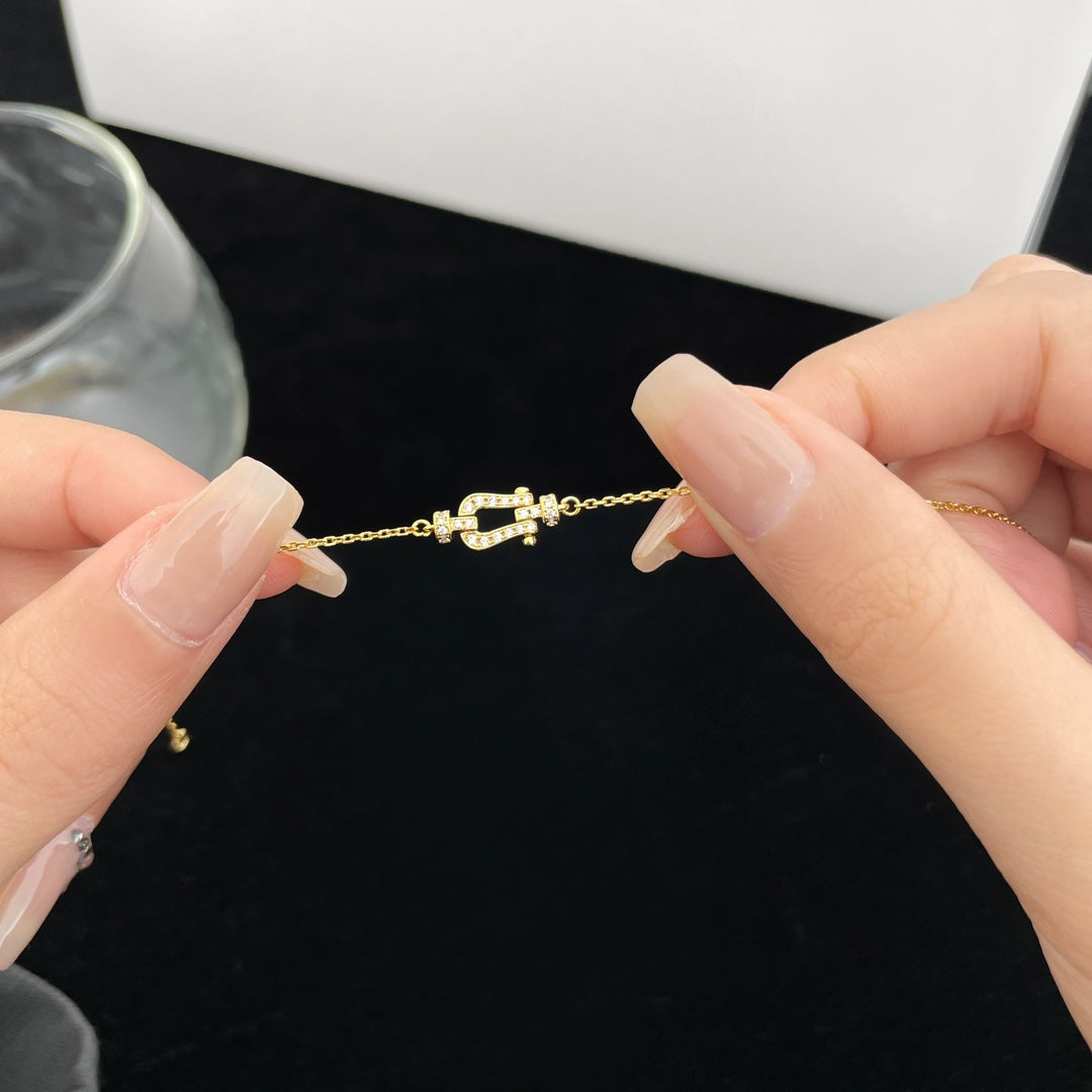 [Stellar Jewelry]FORCE 10 FULL DIAMOND BUCKLE CHAIN LINK MINI MODEL