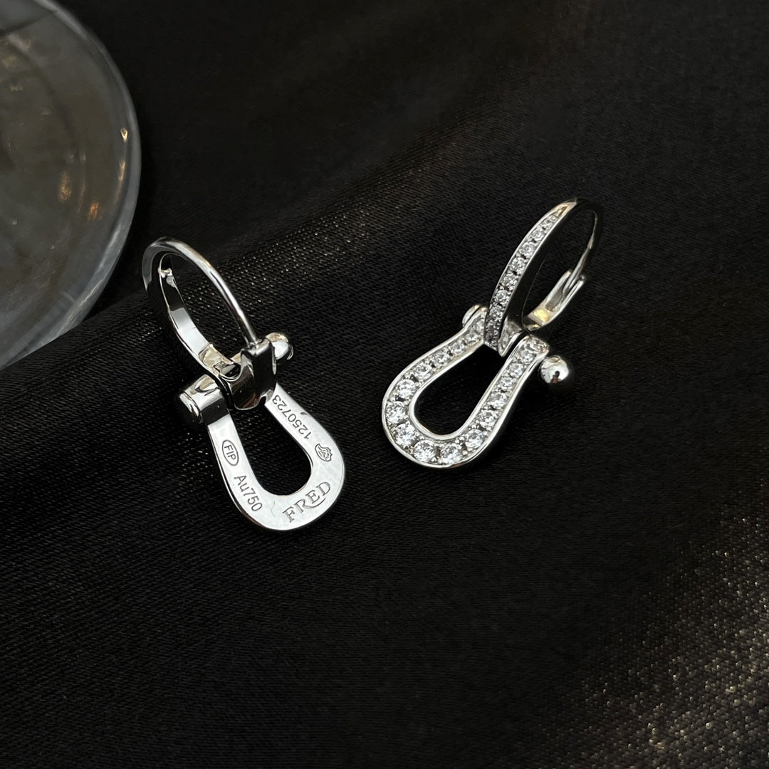 [Stellar Jewelry]FORCE 10 FULL DIAMOND DROP EARRINGS MEDIUM MODEL