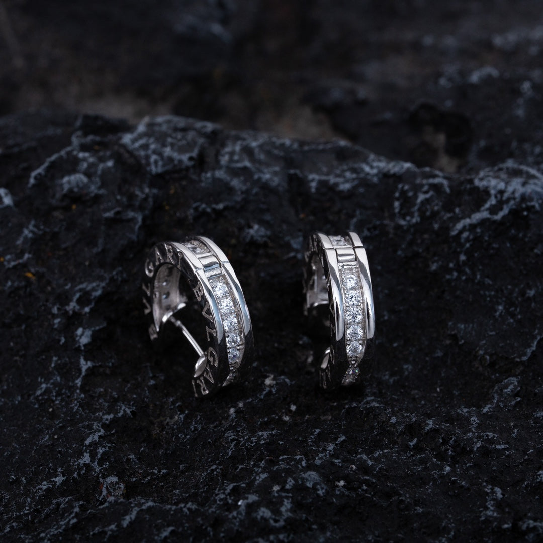 [Stellar Jewelry]ZERO 1 MINI SILVER DIAMOND EARRINGS