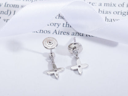 [Stellar Jewelry]VIDYLLE SILVER DIAMOND MINI DROP EARRINGS