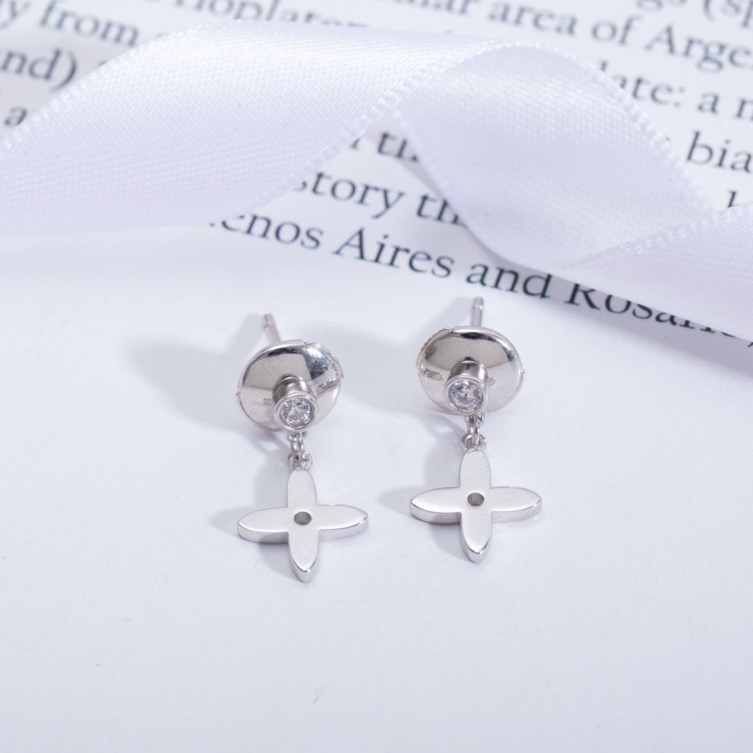 [Stellar Jewelry]VIDYLLE SILVER DIAMOND MINI DROP EARRINGS