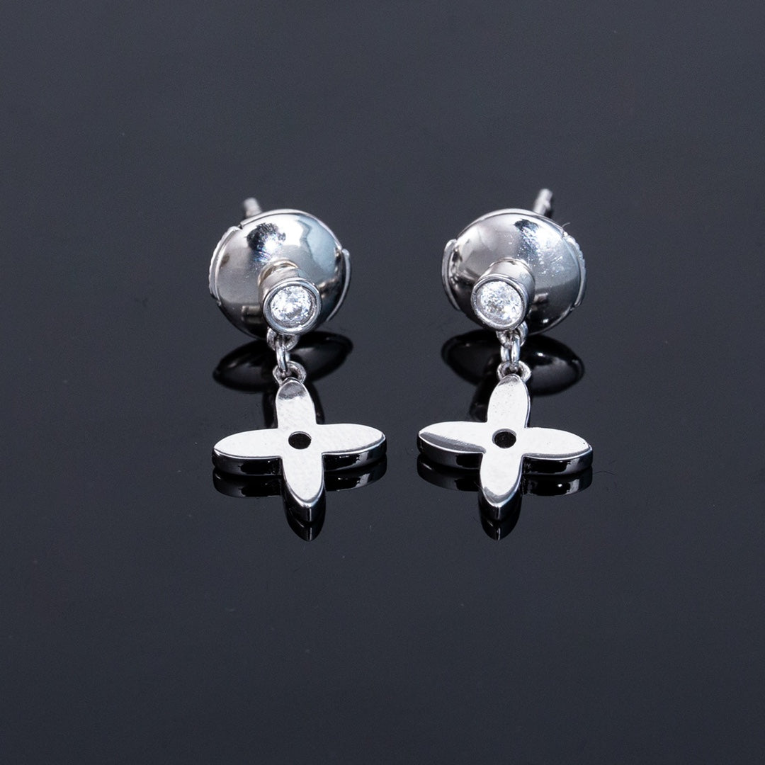 [Stellar Jewelry]VIDYLLE SILVER DIAMOND MINI DROP EARRINGS