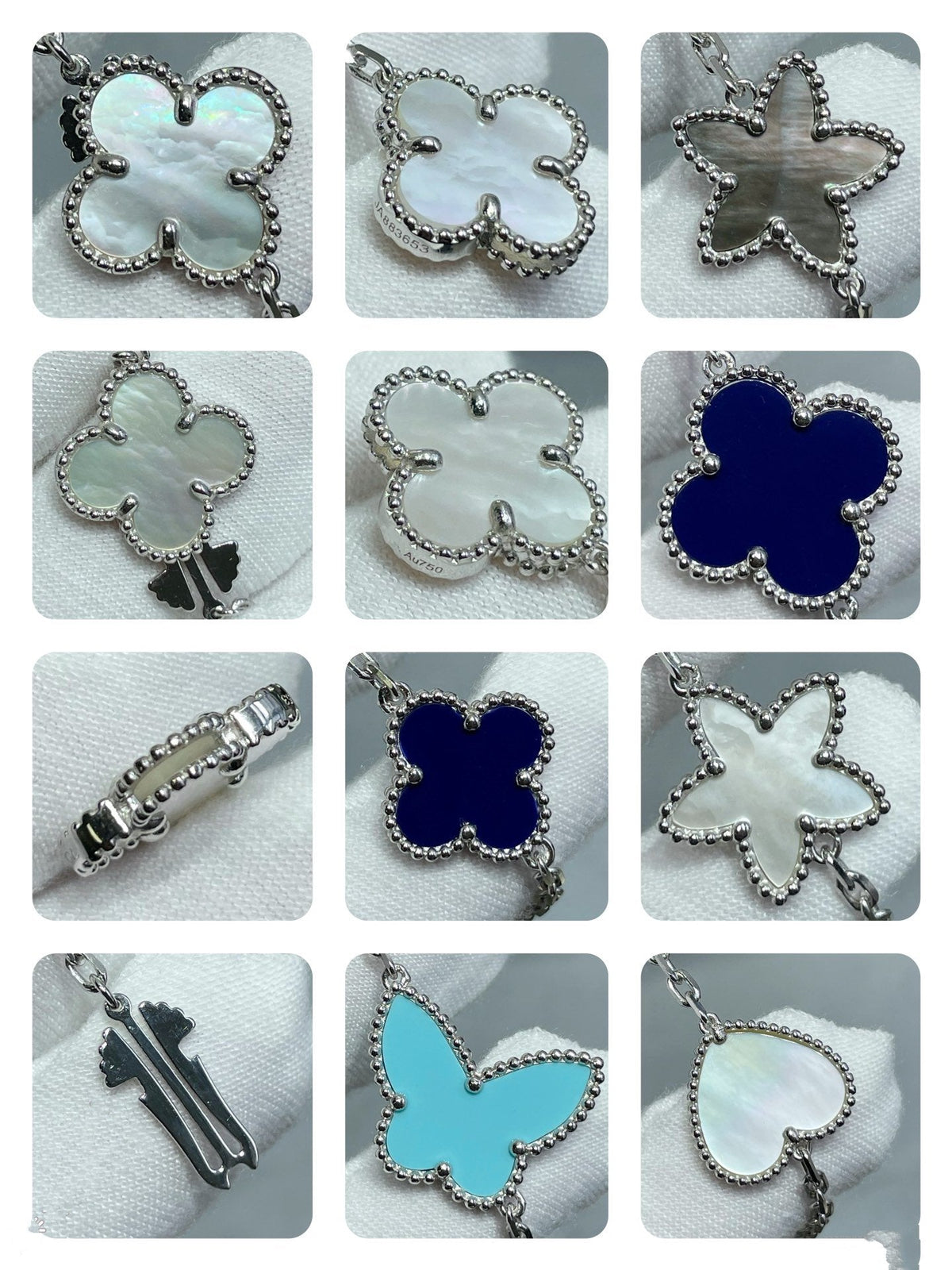 [Stellar Jewelry]LUCKY CLOVER SILVER 11 MOTIF NECKLACE