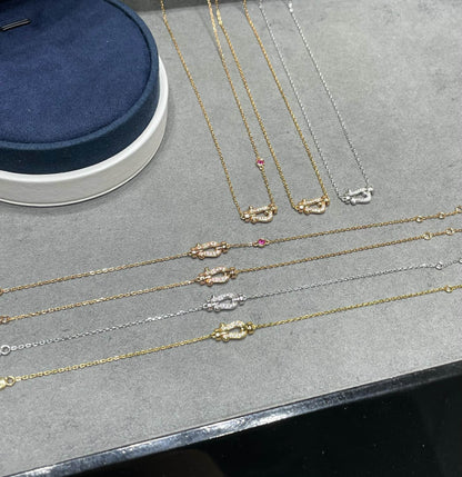 [Stellar Jewelry]FORCE 10 DIAMOND PINK GOLD NECKLACE