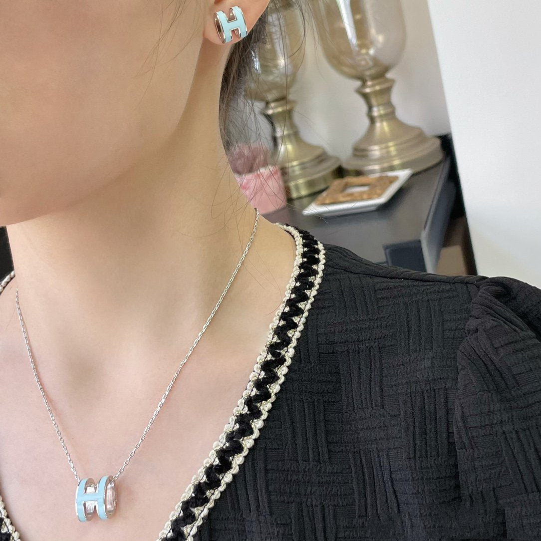 [Stellar Jewelry]POP H SKY BLUE NECKLACE
