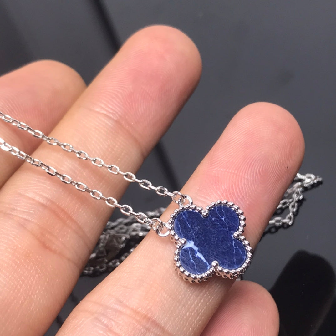 [Stellar Jewelry]CLOVER PIETERSITE SILVER LONG NECKLACE