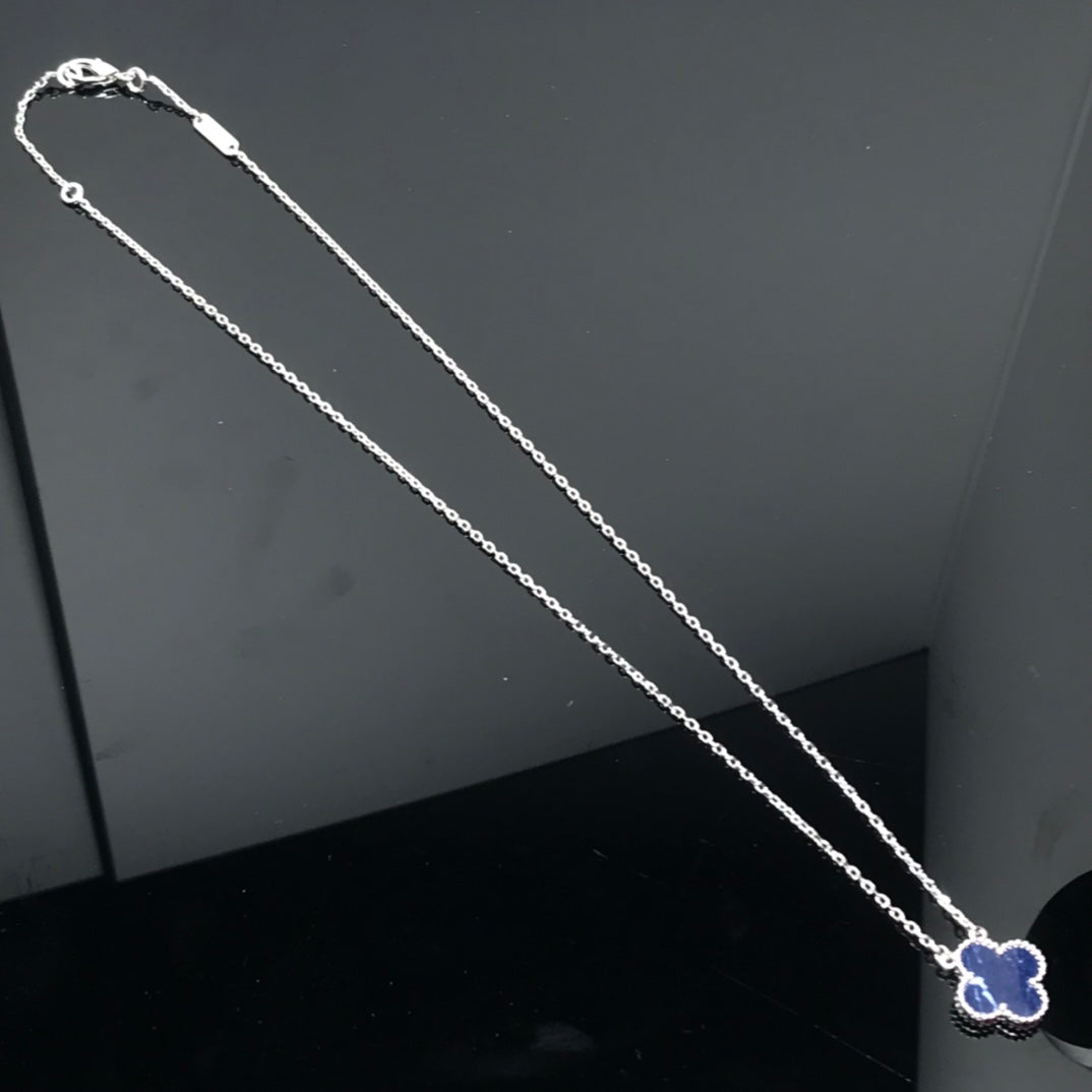 [Stellar Jewelry]CLOVER PIETERSITE SILVER LONG NECKLACE