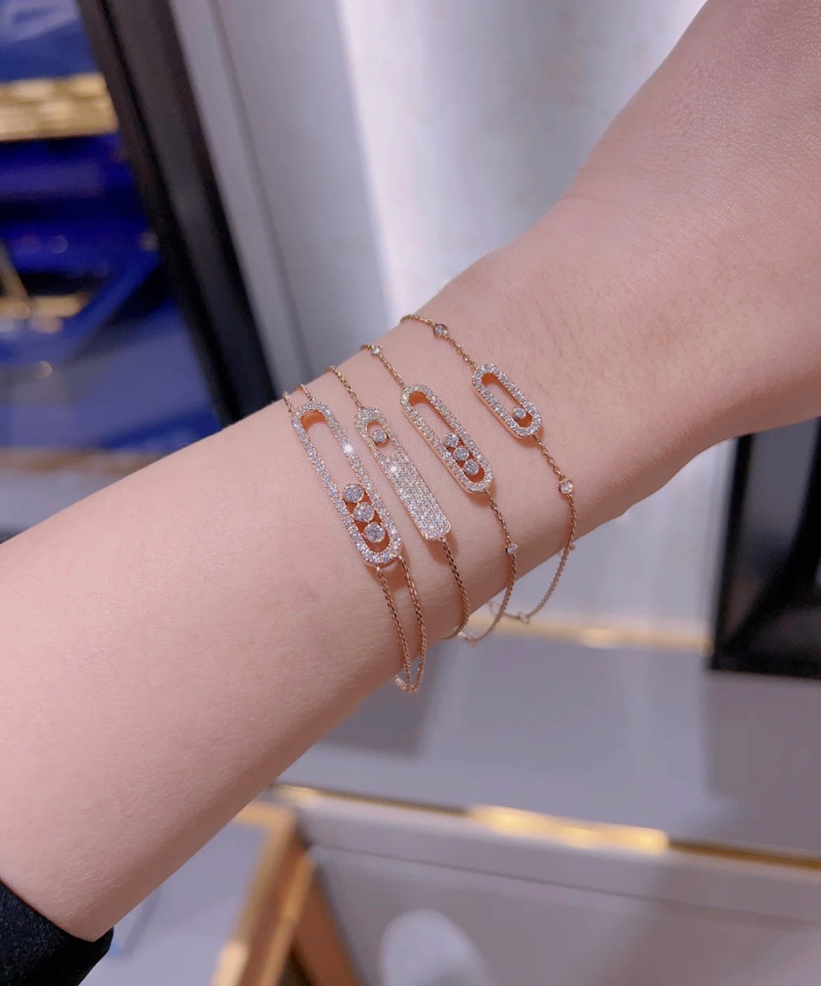 [Stellar Jewelry]MOVE CLASSIQUE DIAMOND PAVED BRACELET(Adjustable)