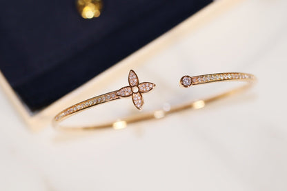 [Stellar Jewelry]IDYLLE GOLD OPEN BRACELET DIAMOND PAVED