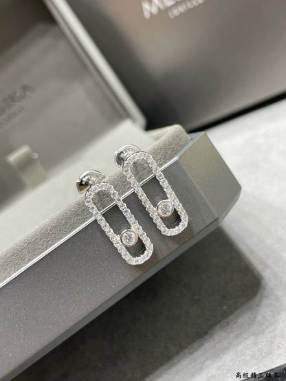 [Stellar Jewelry]MOVE UNO STUD DIAMOND PAVED EARRINGS
