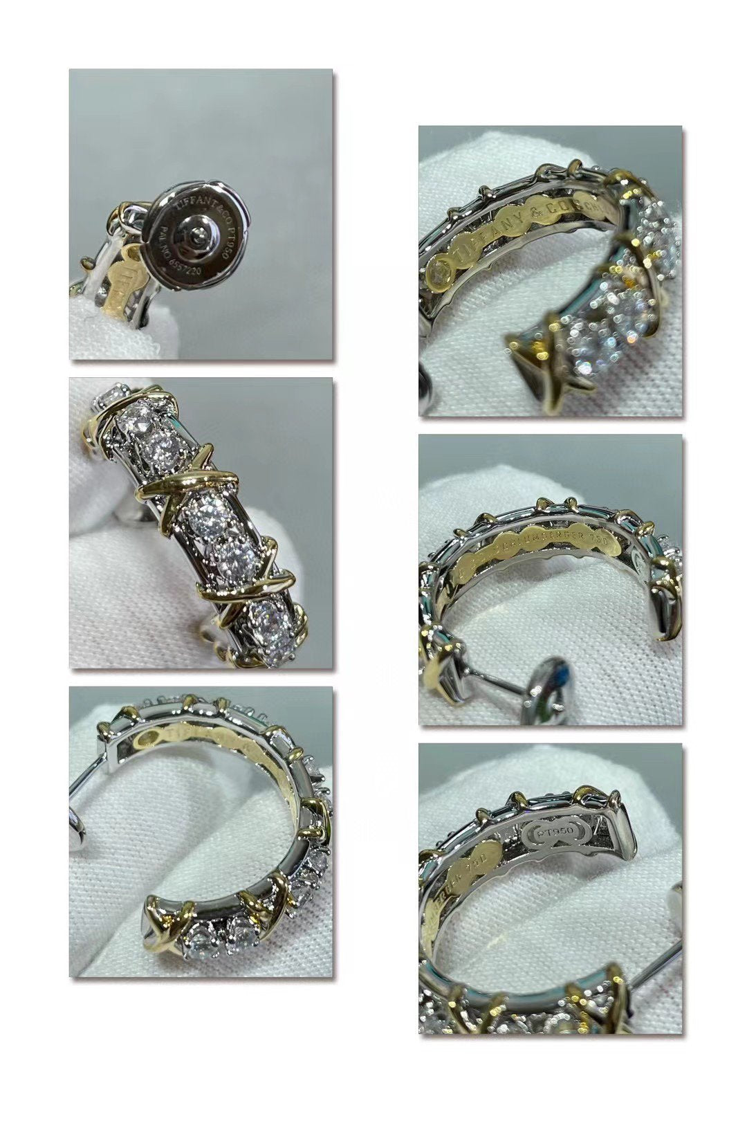 [Stellar jewels]SCHLUMBERGER GOLD DIAMOND EARRINGS