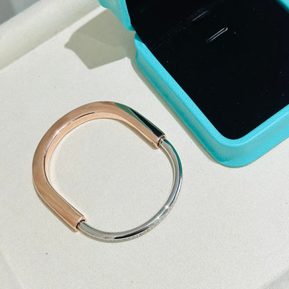 [Stellar jewels]LOCK PINK GOLD SILVER DIAMOND BRACELET