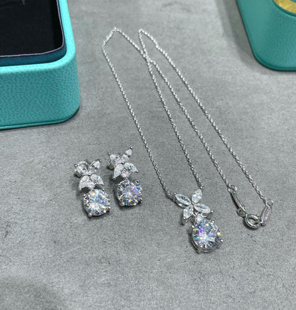 [Stellar jewels]VICTORIA PENDANT SILVER DIAMOND NECKLACE