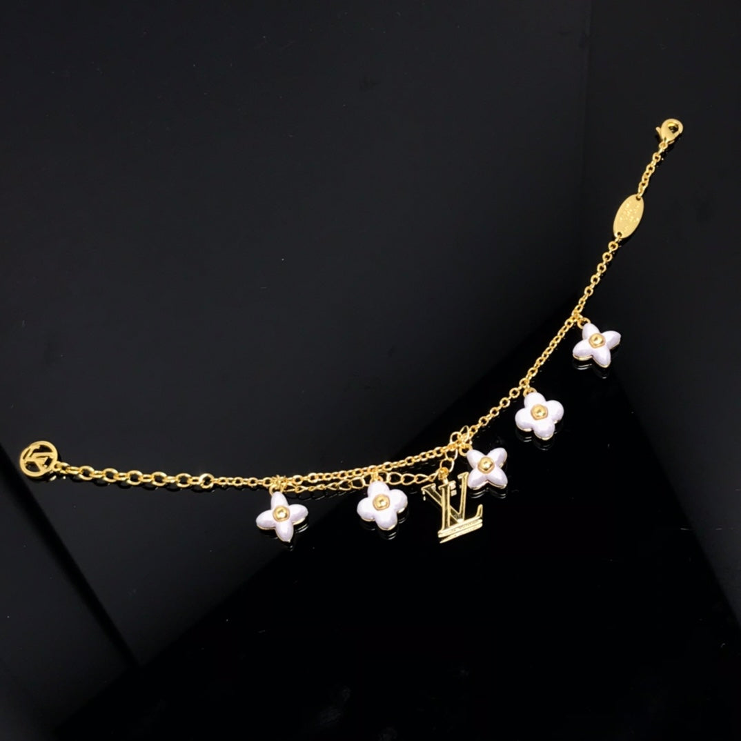 [Stellar Jewelry]LOGO 6 MOTIF STAR AND SUN GOLD BRACELET