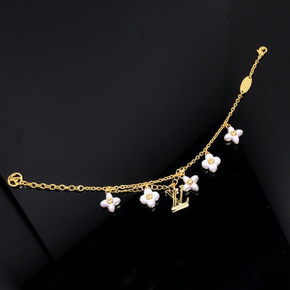 [Stellar Jewelry]LOGO 6 MOTIF STAR AND SUN GOLD BRACELET