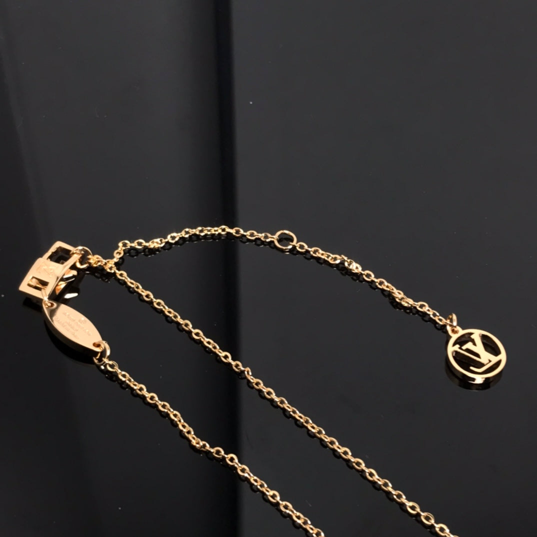 [Stellar Jewelry]COLOR BLOSSOM PINK MOP SUN GOLD NECKLACE