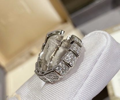 [Stellar Jewelry]SERPENTI RING SILVER DIAMOND PAVED