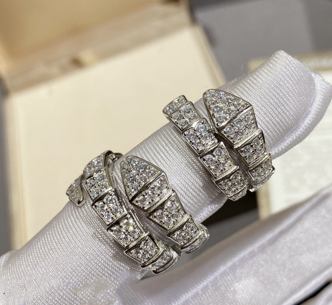 [Stellar Jewelry]SERPENTI RING SILVER DIAMOND PAVED
