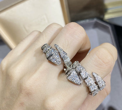 [Stellar Jewelry]SERPENTI LARGE RING SILVER DIAMOND PAVED
